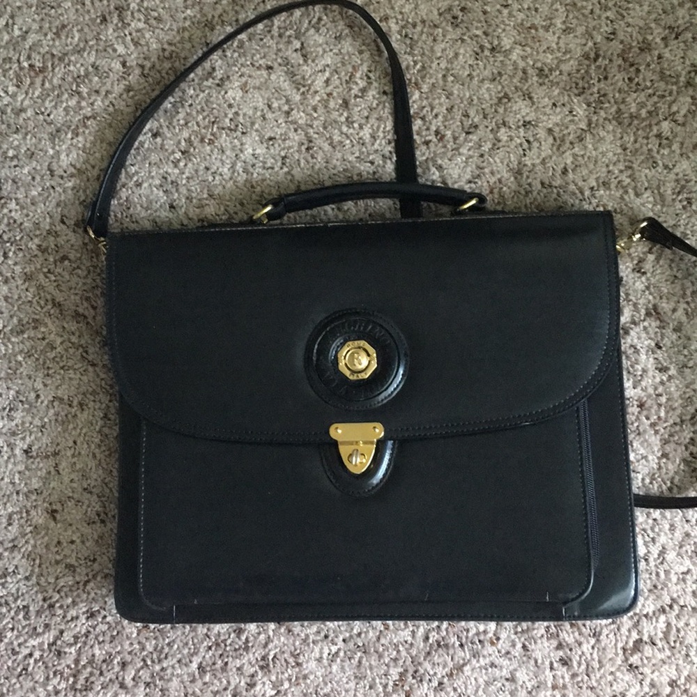 Leather business bag.
